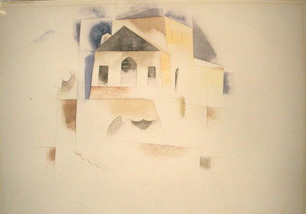 Casa das Bermudas (aguarela sobre papel) de Charles Demuth