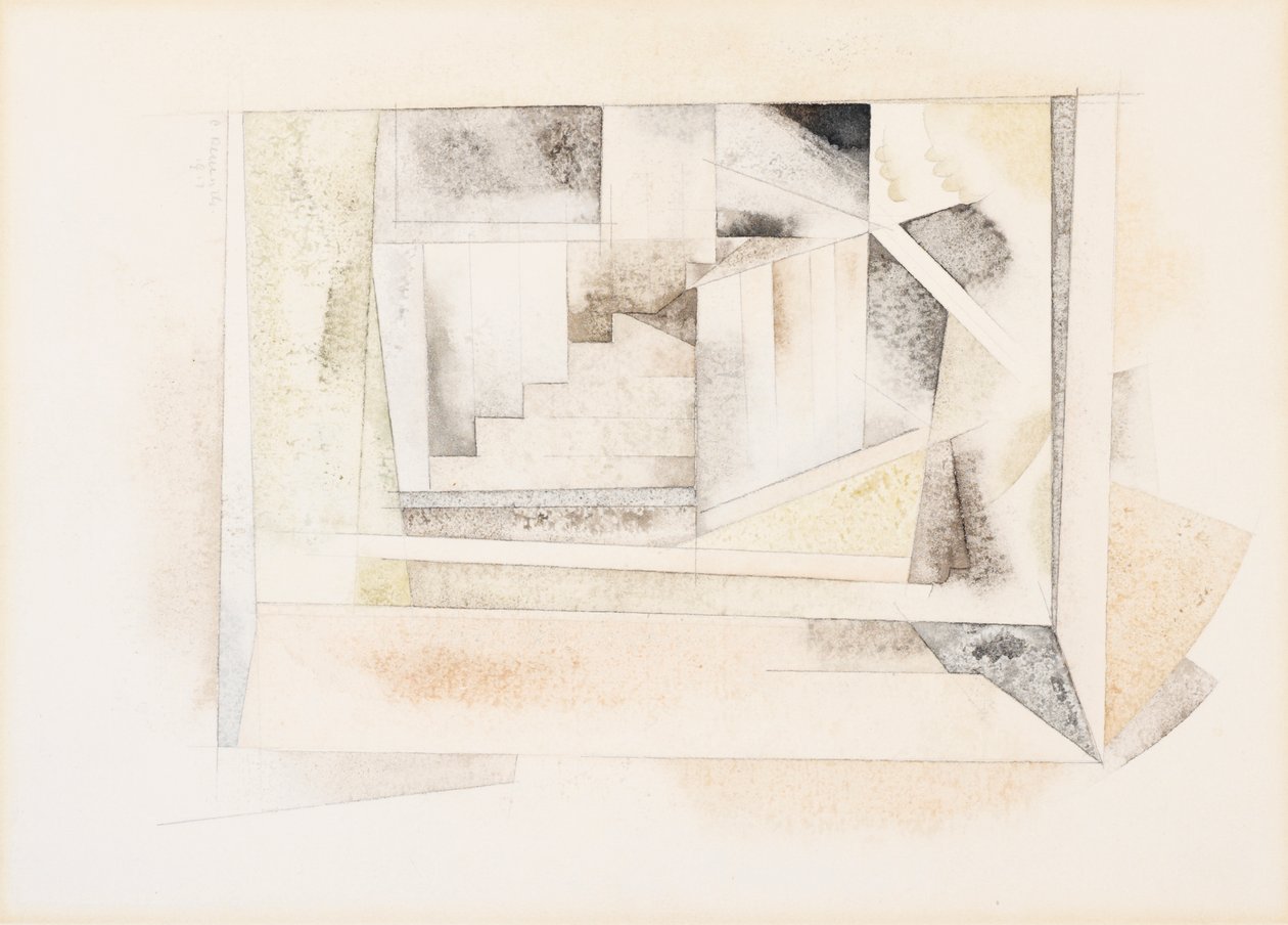Bermuda, Stairway, 1917 (wc no papel) de Charles Demuth