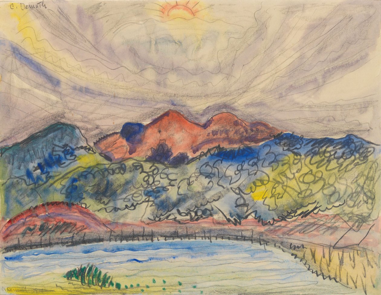 Paisagem adiantada, 1914 de Charles Demuth