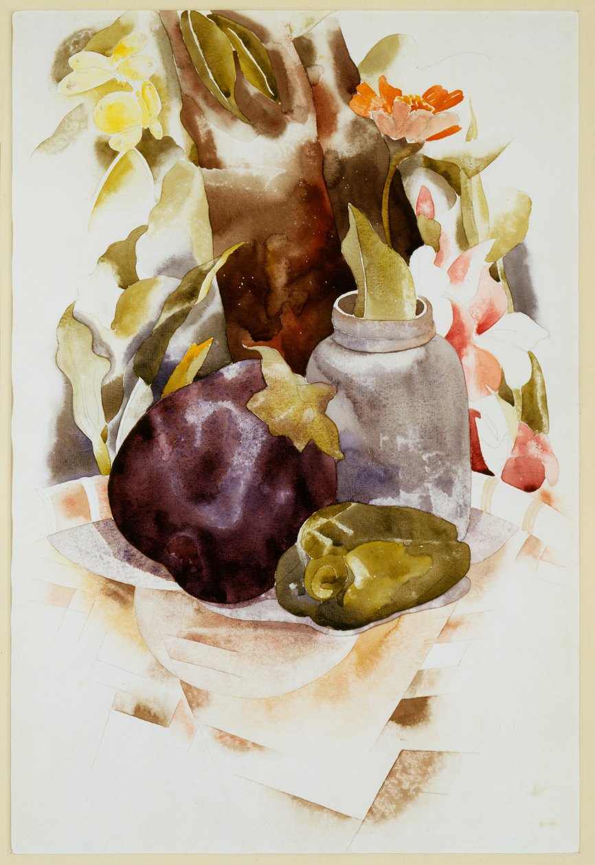 Beringela e pimento verde de Charles Demuth
