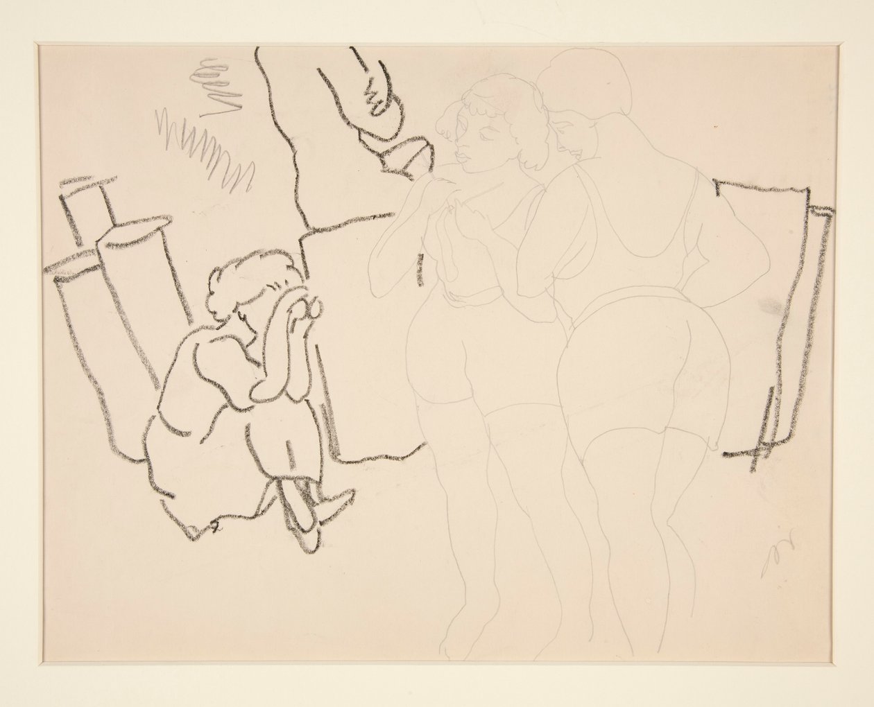 Quatro figuras na praia, provavelmente em Provincetown de Charles Demuth