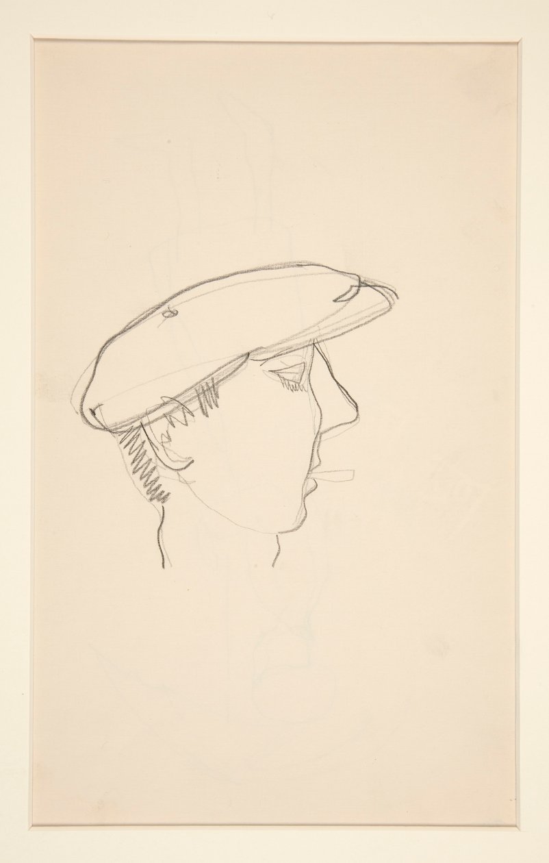 Chefe do Homem Fumante (reto); Mulher com guarda-chuva (verso) de Charles Demuth