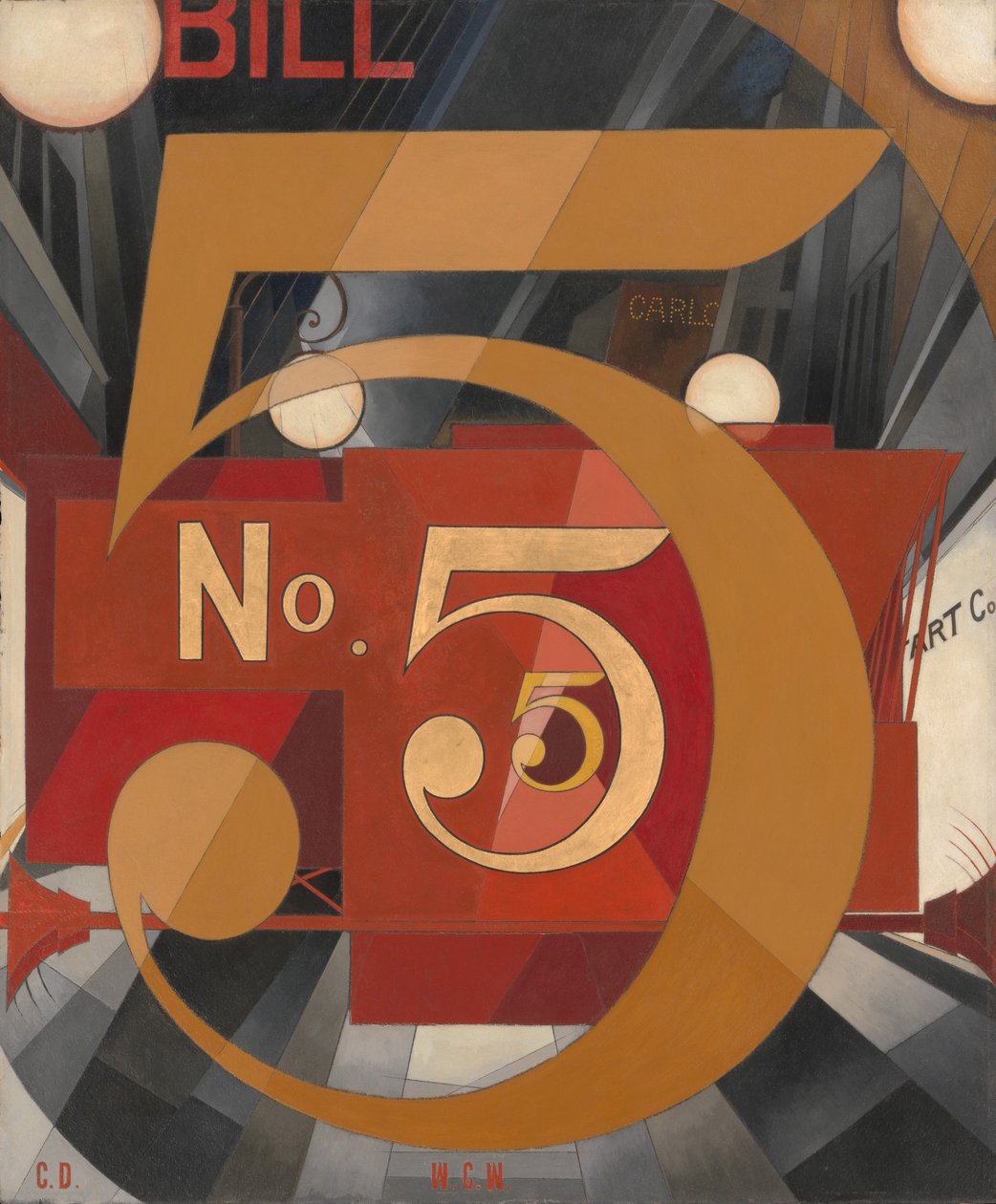 Eu vi a figura 5 em ouro de Charles Demuth