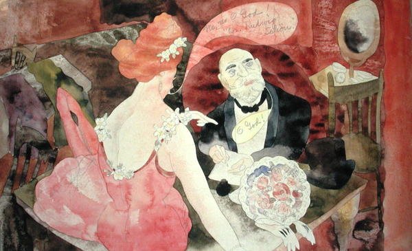 Ilustração nº 18 para Wed (aquarela sobre papel) de Charles Demuth
