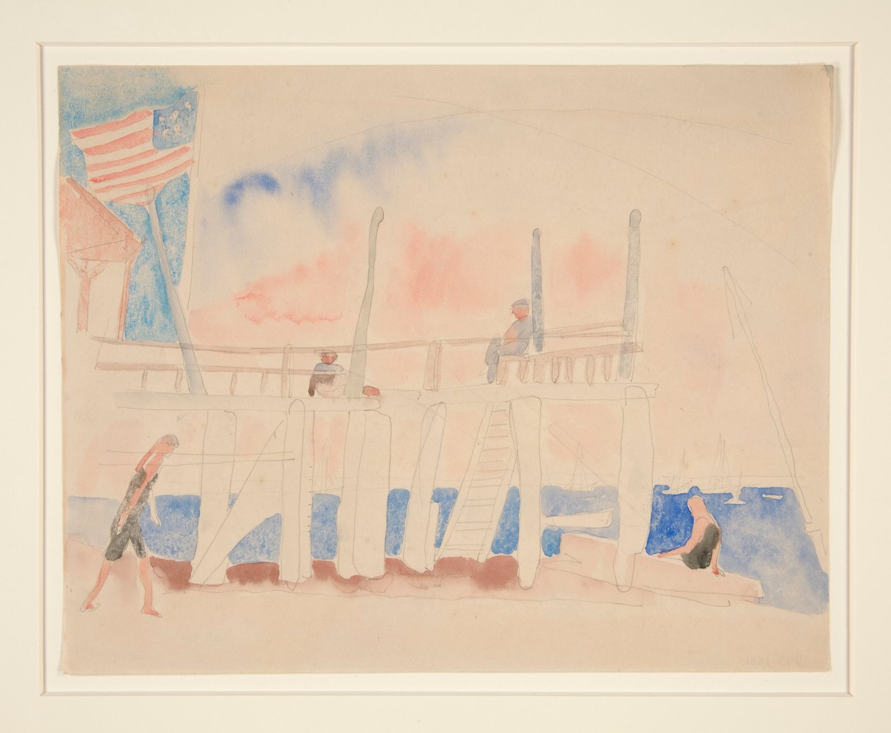 Cais com quatro figuras de Charles Demuth