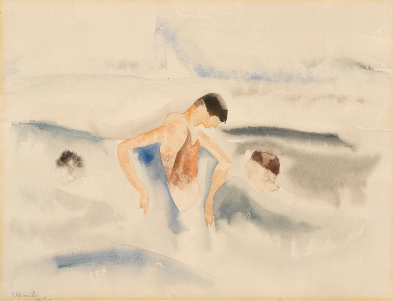 Três figuras na água de Charles Demuth
