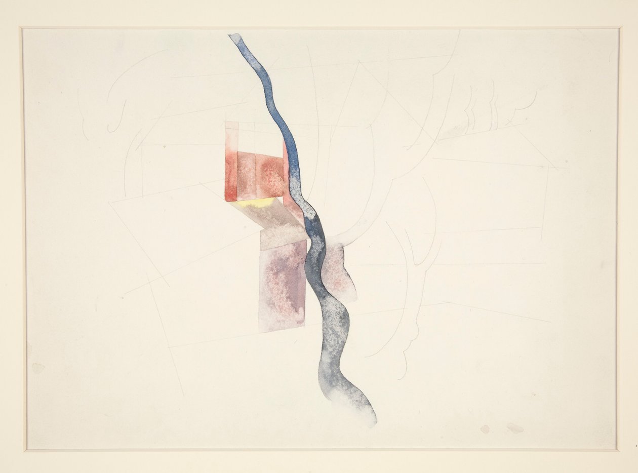 Tree Abstraction (provavelmente estudo para Red Chimneys, 1918?) de Charles Demuth