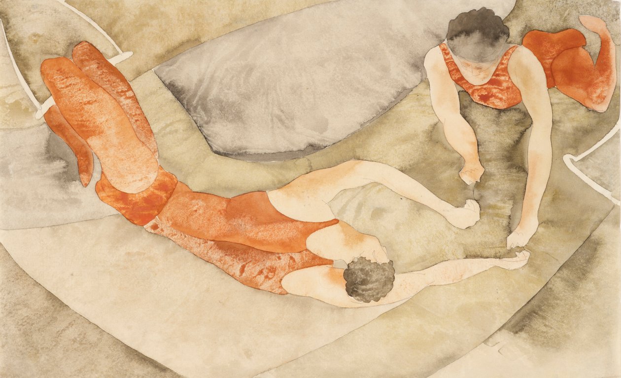 Dois trapezistas em vermelho de Charles Demuth