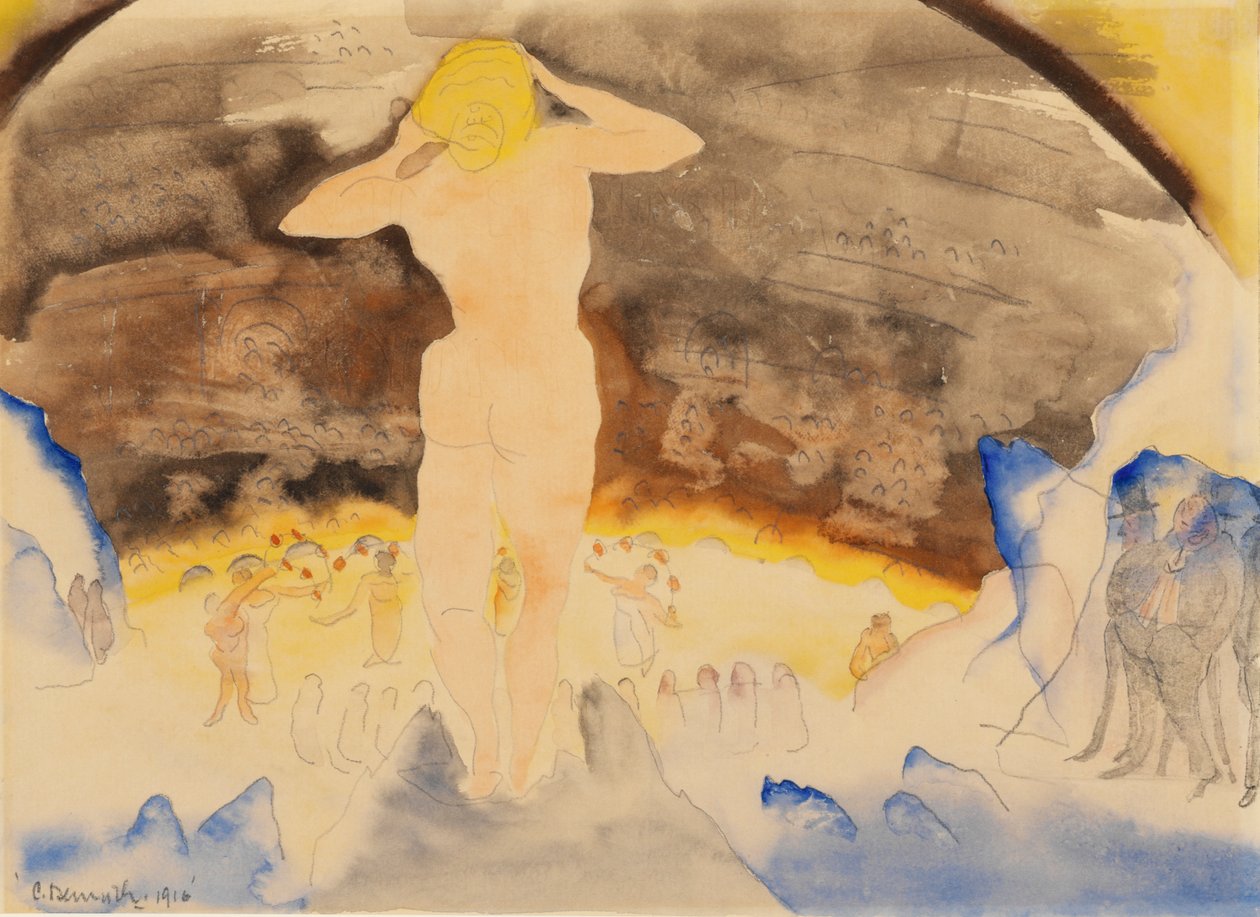 Zolas Nana, 1915 (wc no papel) de Charles Demuth