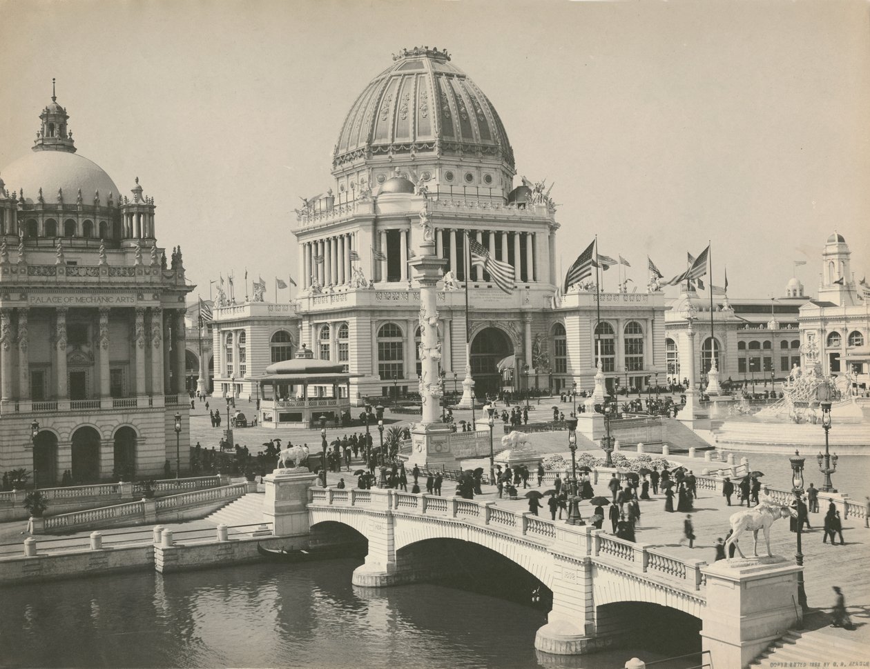 Edifício da Administração na Worlds Columbian Exposition, Chicago, 1893 de Charles Dudley Arnold