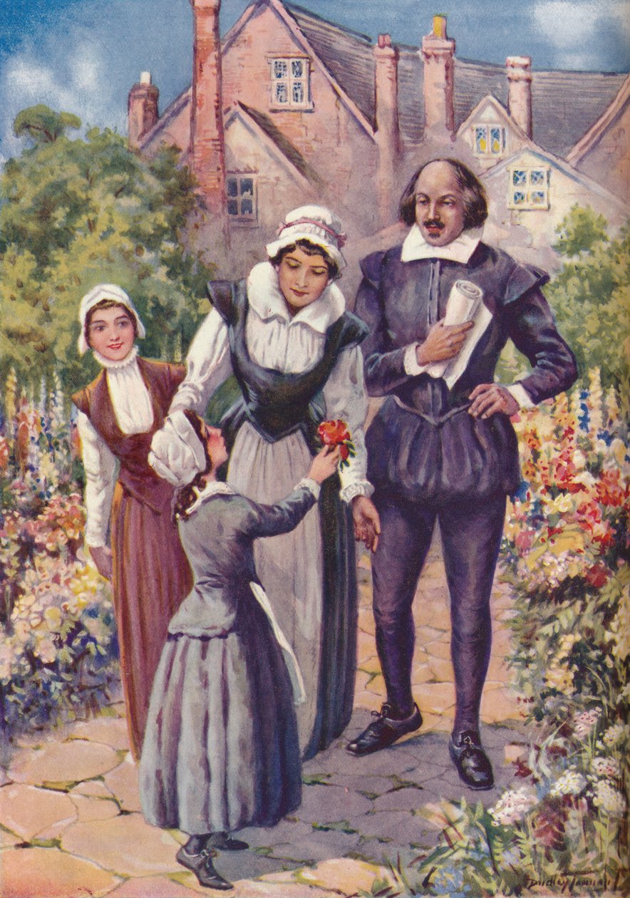 William Shakespeare - uma flor delicada para o rei dos poetas, c1925 de Charles Dudley Tennant