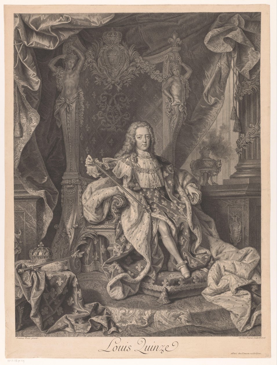 Retrato de Luís XV de França de Charles Dupuis