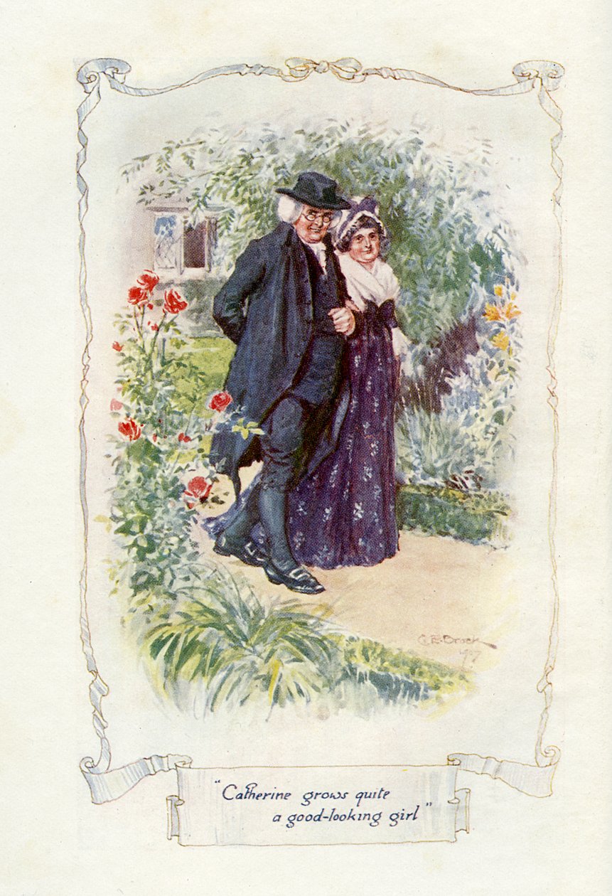 Catherine cresce bastante boa garota, 1907 (ilustração) de Charles Edmund Brock