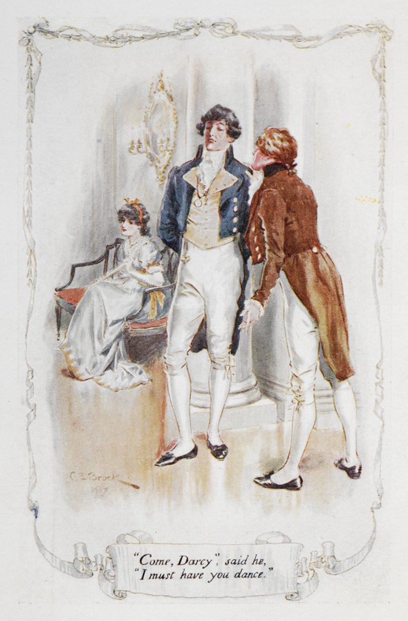 "Come Darcy, I must have you dance", ilustração de 