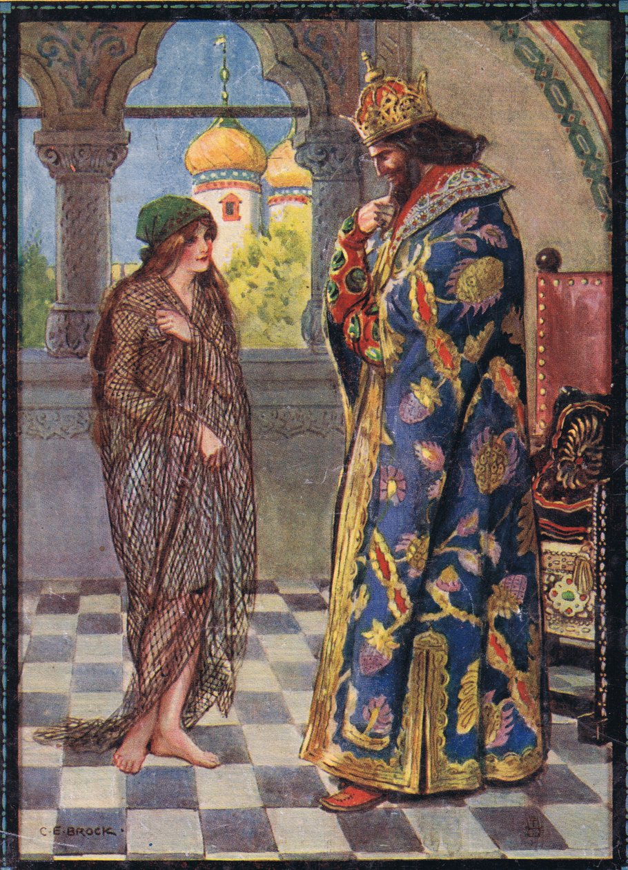 Ilustração de capa de Histórias Infantis de Lendas da Rumania por Moses Gaster (1856-1939) 1921 de Charles Edmund Brock