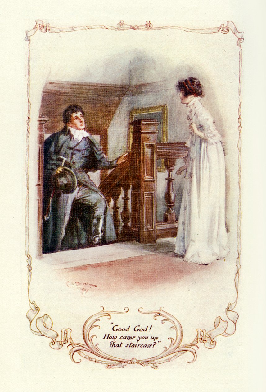 Bom Deus! Como você subiu essa escada 1907 (ilustração) de Charles Edmund Brock