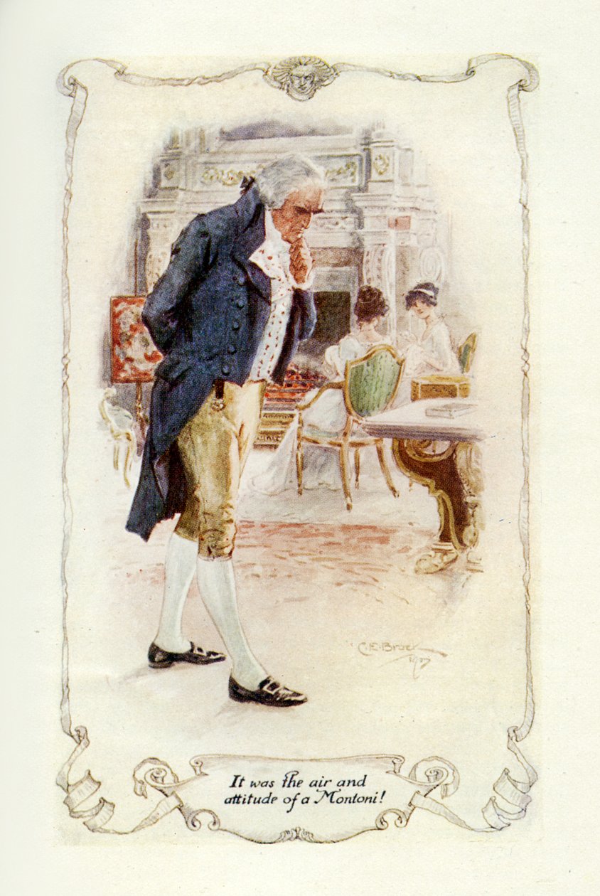 Foi o ar e a atitude de um Montoni, 1907 (ilustração) de Charles Edmund Brock