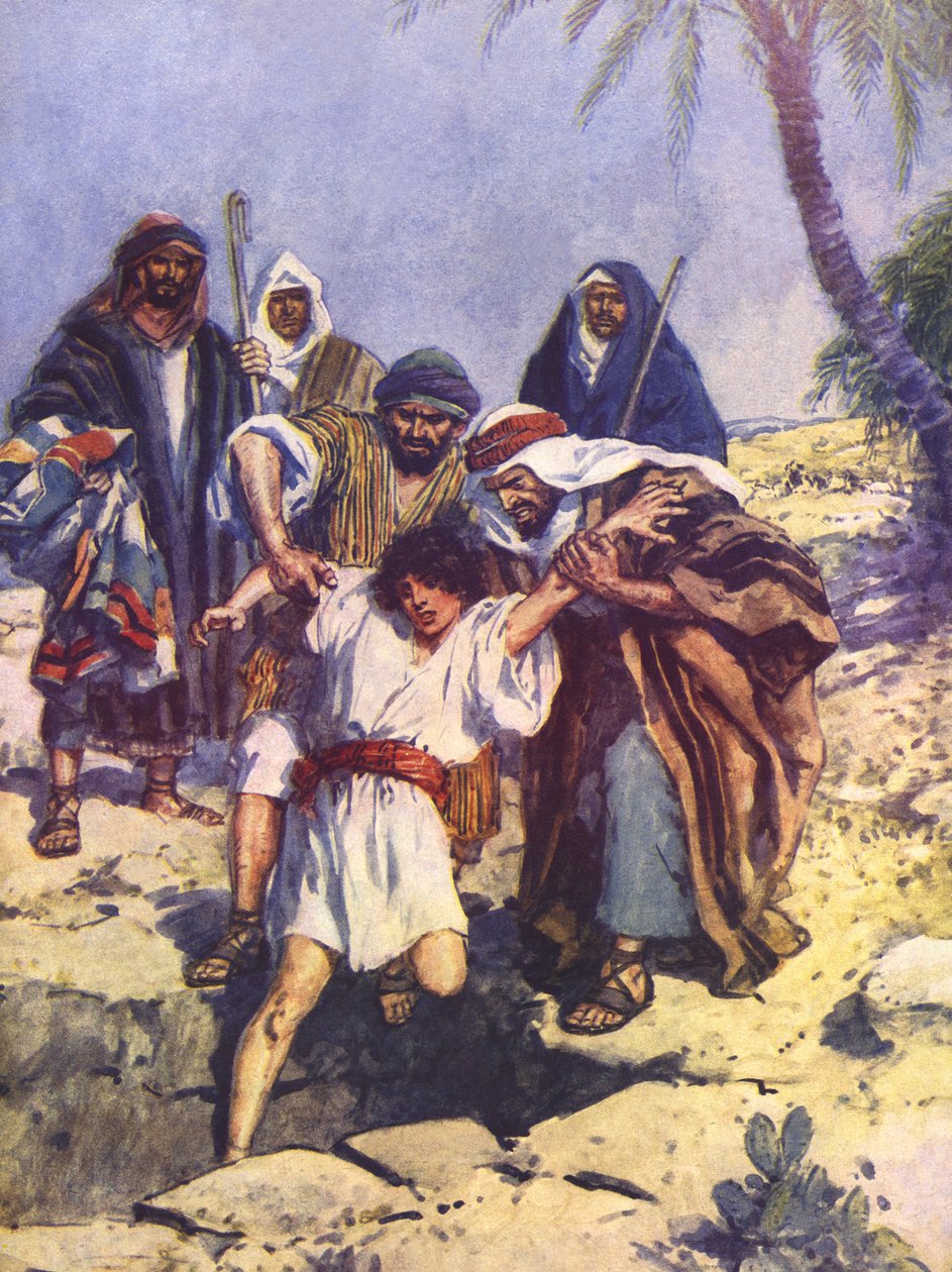 Os irmãos de José o lançam no poço de Charles Edmund Brock