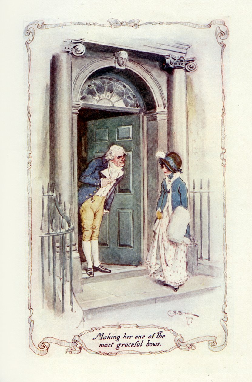 Fazendo dela um dos seus laços mais graciosos, 1907 (ilustração) de Charles Edmund Brock