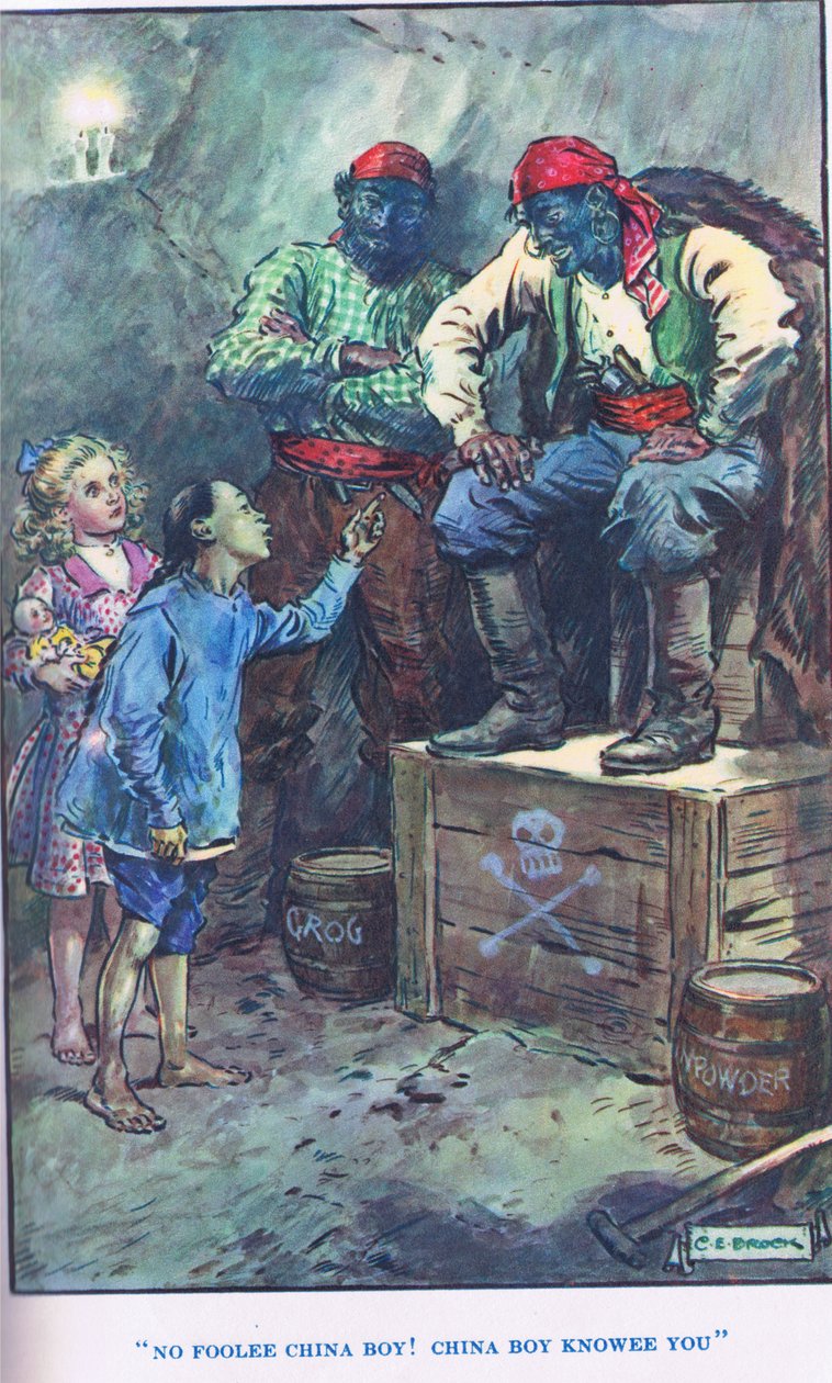 Rainha da Ilha Pirata, ilustração de &39;Histórias Modernas&39; de Charles Edmund Brock