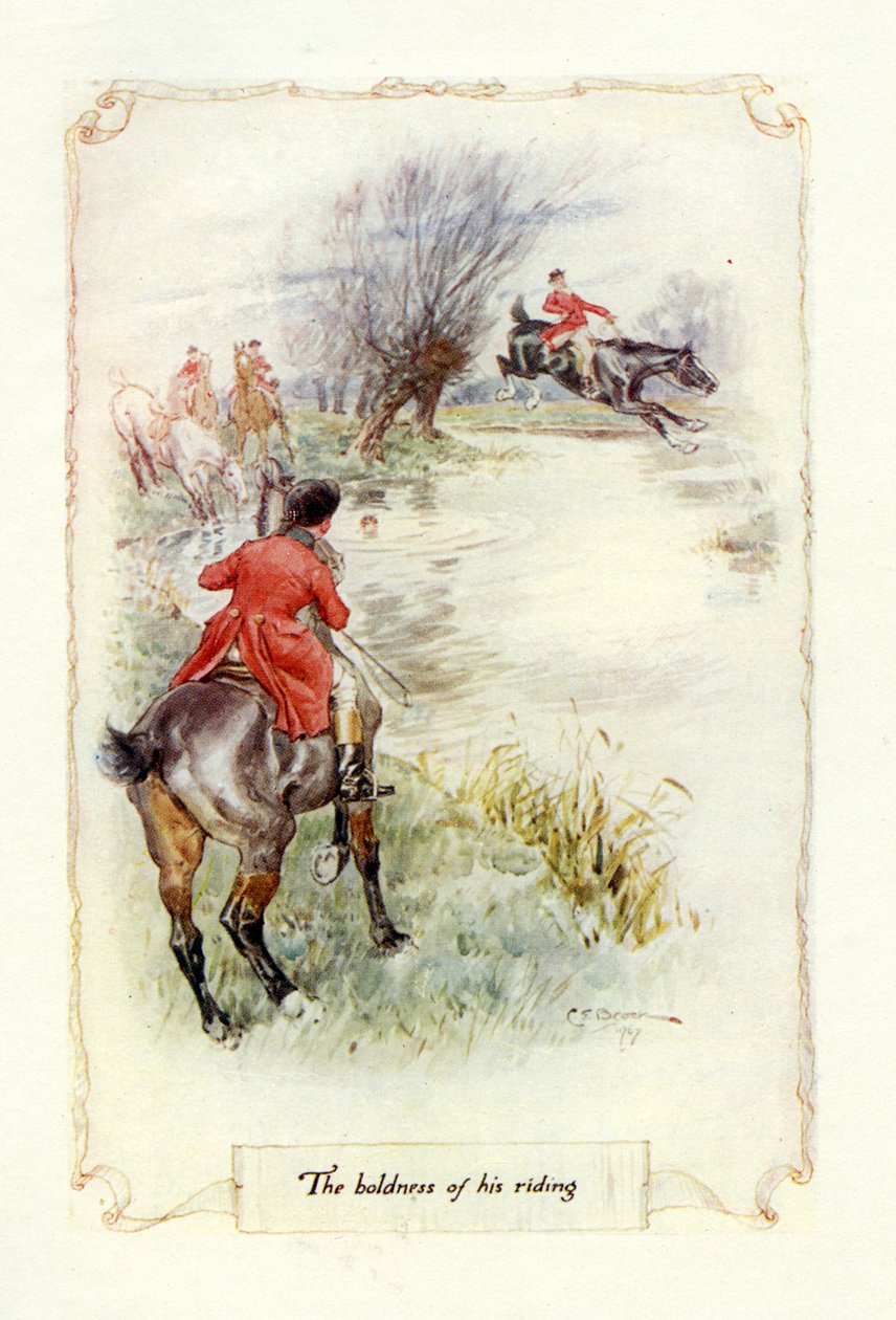 A ousadia de sua pilotagem, 1907 (ilustração) de Charles Edmund Brock