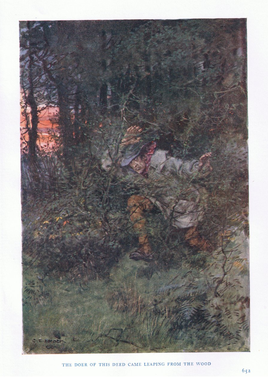 O fazedor da ação veio pulando da madeira de Charles Edmund Brock