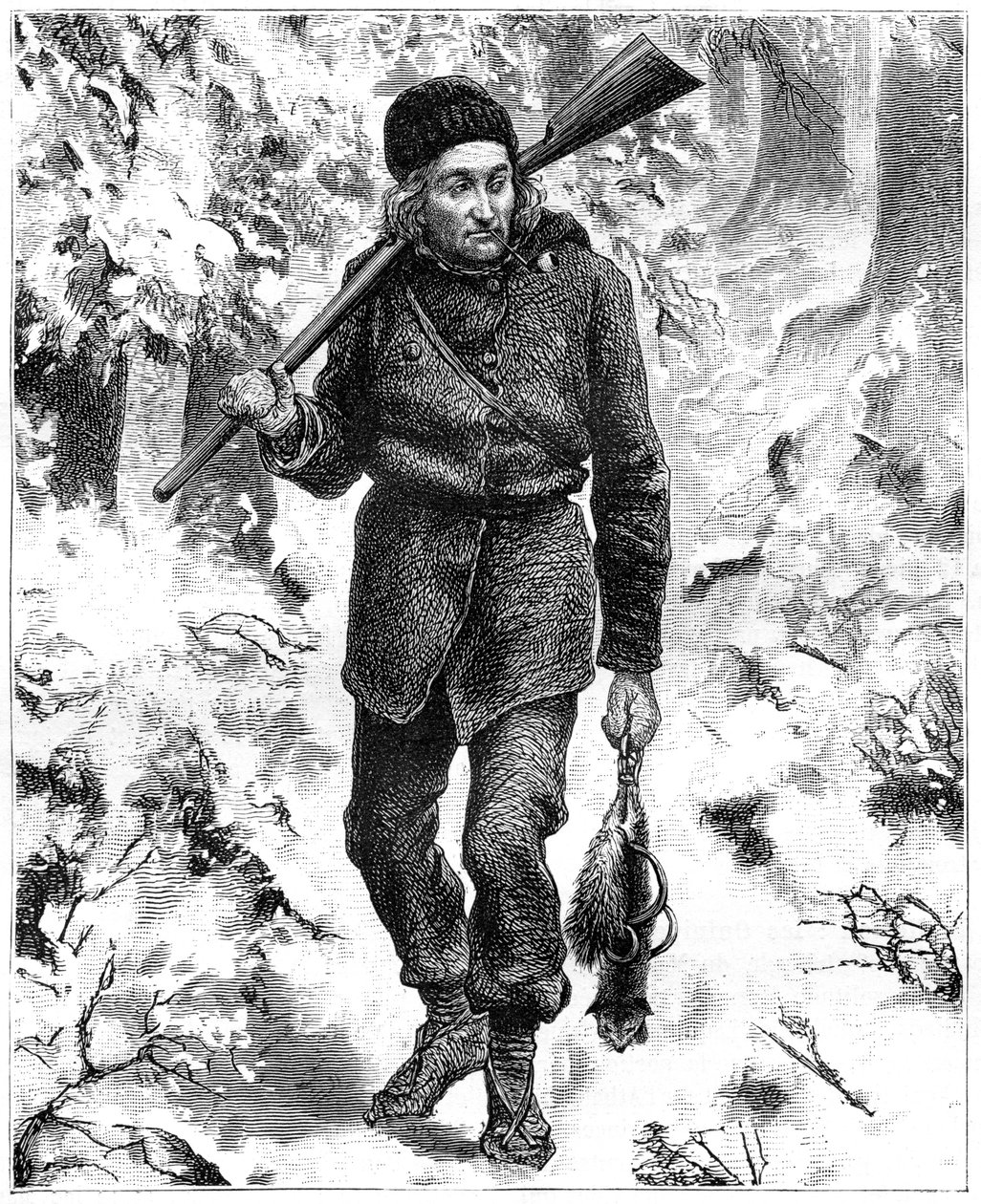 Caçador canadense, século XIX. de Charles Edouard Delort