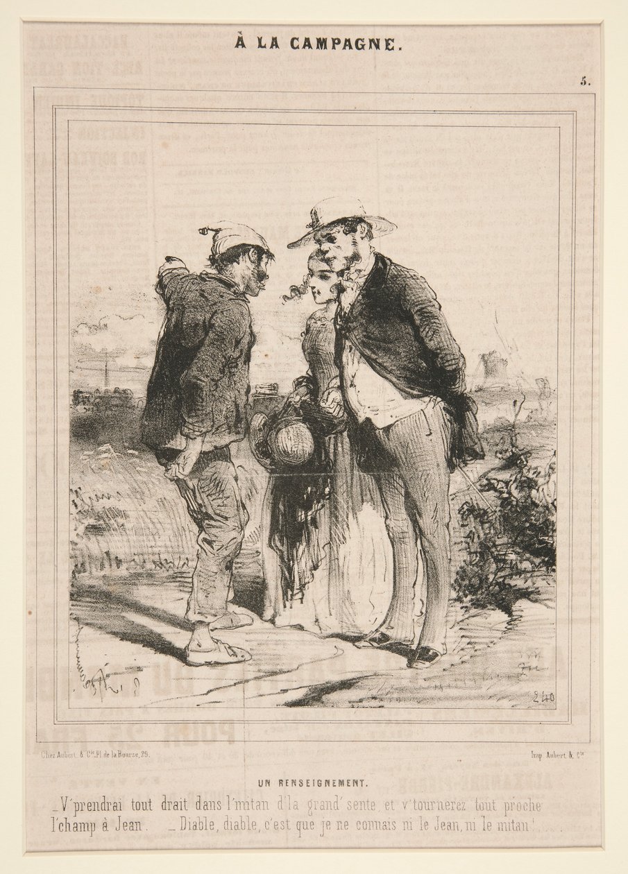 Un renseignement (Informação), da série A la Campagne de Charles Edouard de Beaumont