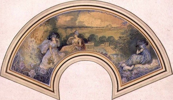 Design para ventilador, c.1893-98 de Charles Edward Conder