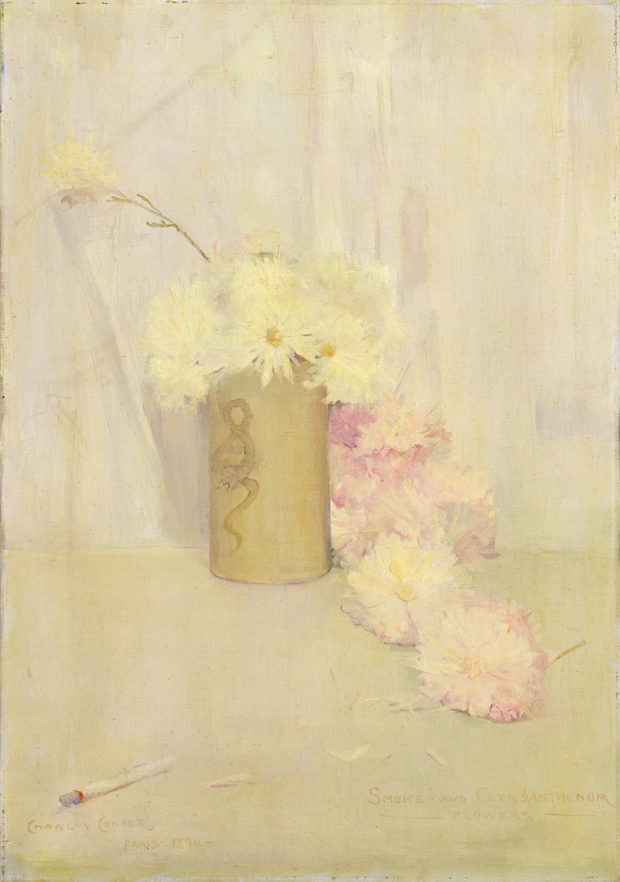 Fumo e flores de crisântemo de Charles Edward Conder