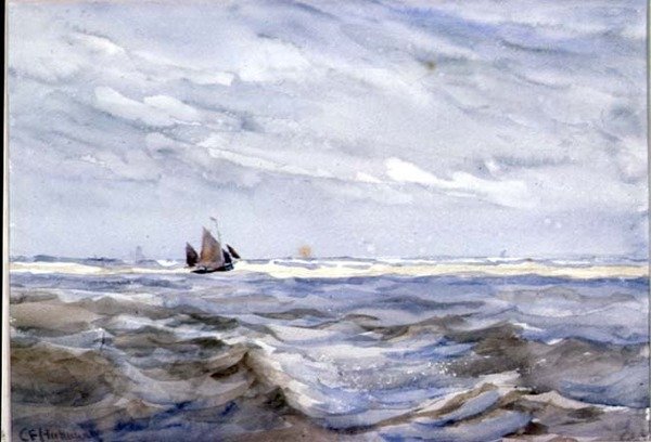 Na costa leste, século 19 de Charles Edward Holloway