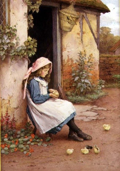 O Pequeno Pinto (aguarela) de Charles Edward Wilson