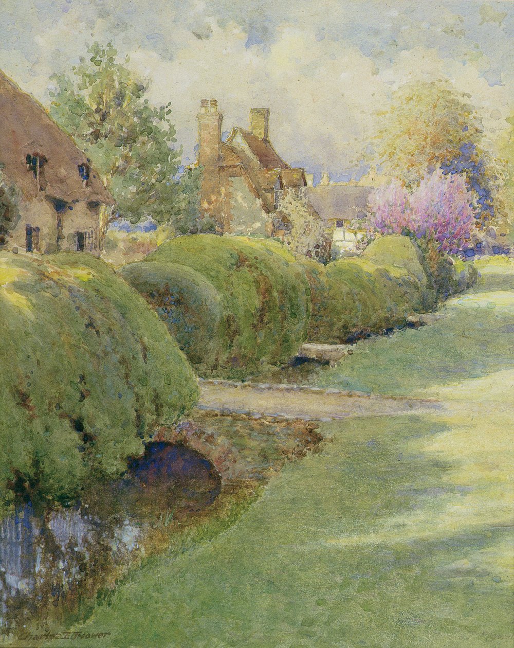 The Box Hedge, Warborough, Oxon de Charles Edwin Flower