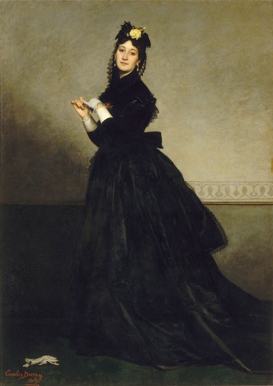 La Dame aux gants A Dama da Luva, 1869. de Charles Emile Auguste Carolus Duran
