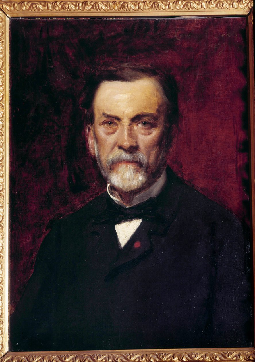 Retrato de Louis Pasteur (1822-1895) Pintura de Emile Auguste Carolus Duran (1837-1917) Paris do século XIX, Musee Pasteur de Charles Emile Auguste Carolus Duran