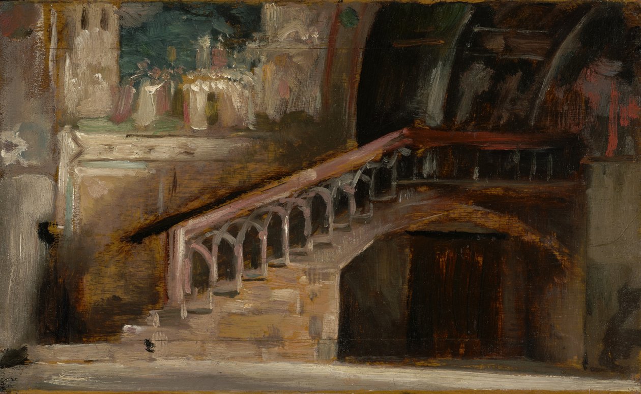 Vista na igreja inferior de San Francesco em Assis, 1876 de Charles Emile Auguste Carolus Duran
