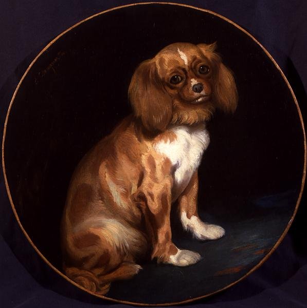 Um rei Charles Spaniel de Charles Emile Callande de Champmartin