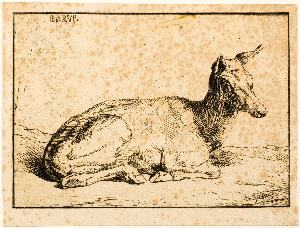Uma corça de Charles Emile Jacque