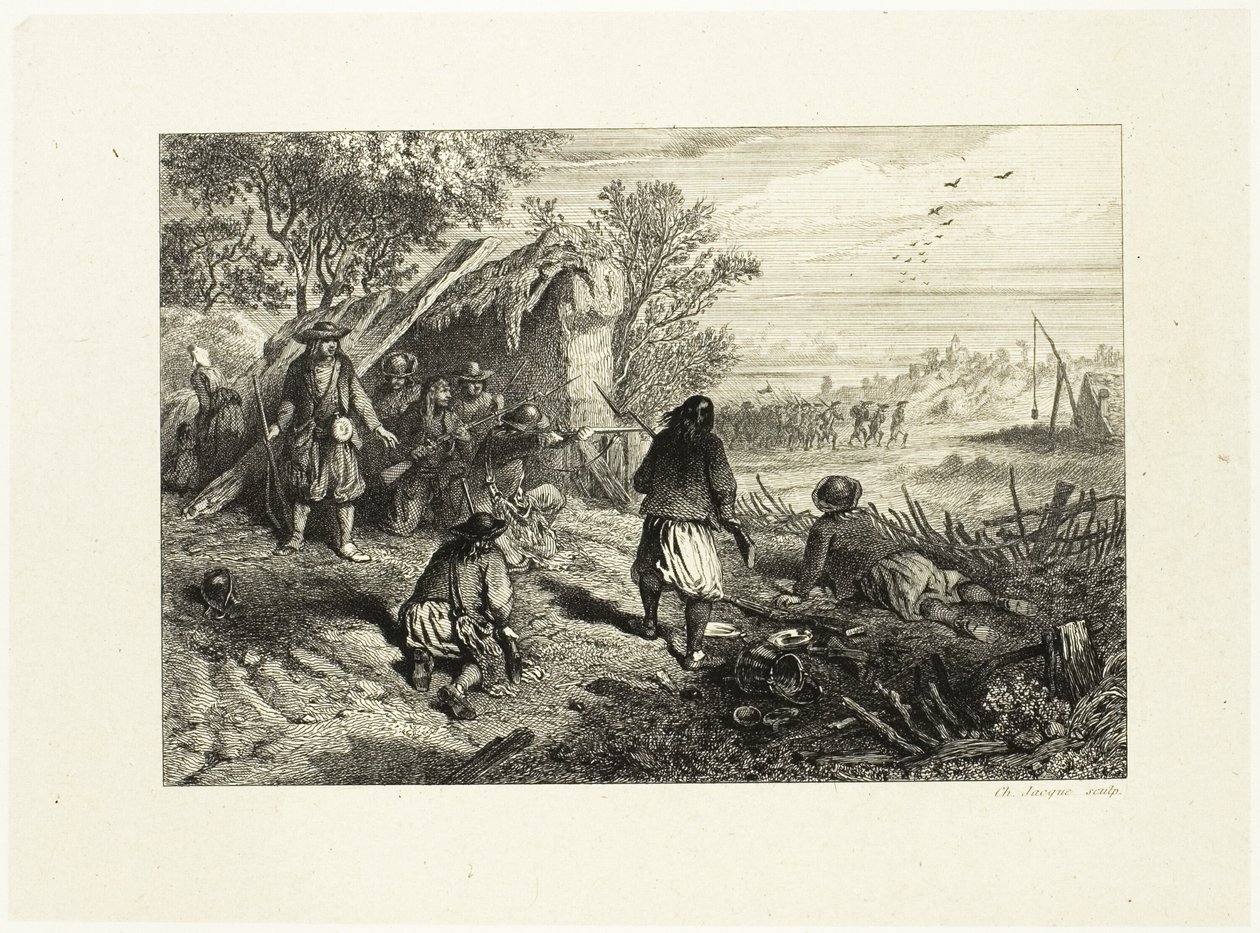 Uma Emboscada de Charles Emile Jacque