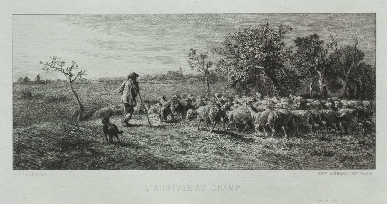 Chegando no Campo de Charles Emile Jacque