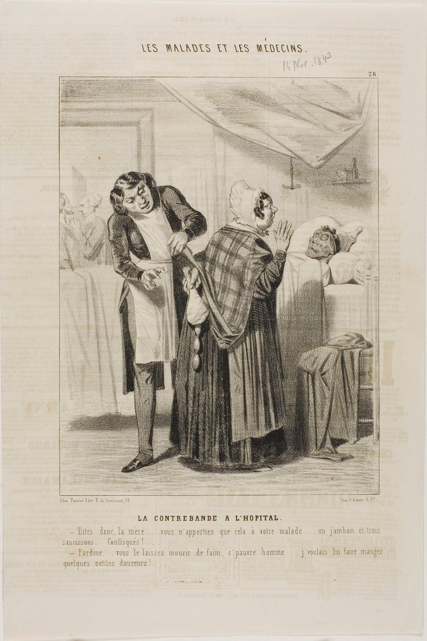 Contrabando no Hospital (ilustração 26) de Charles Emile Jacque