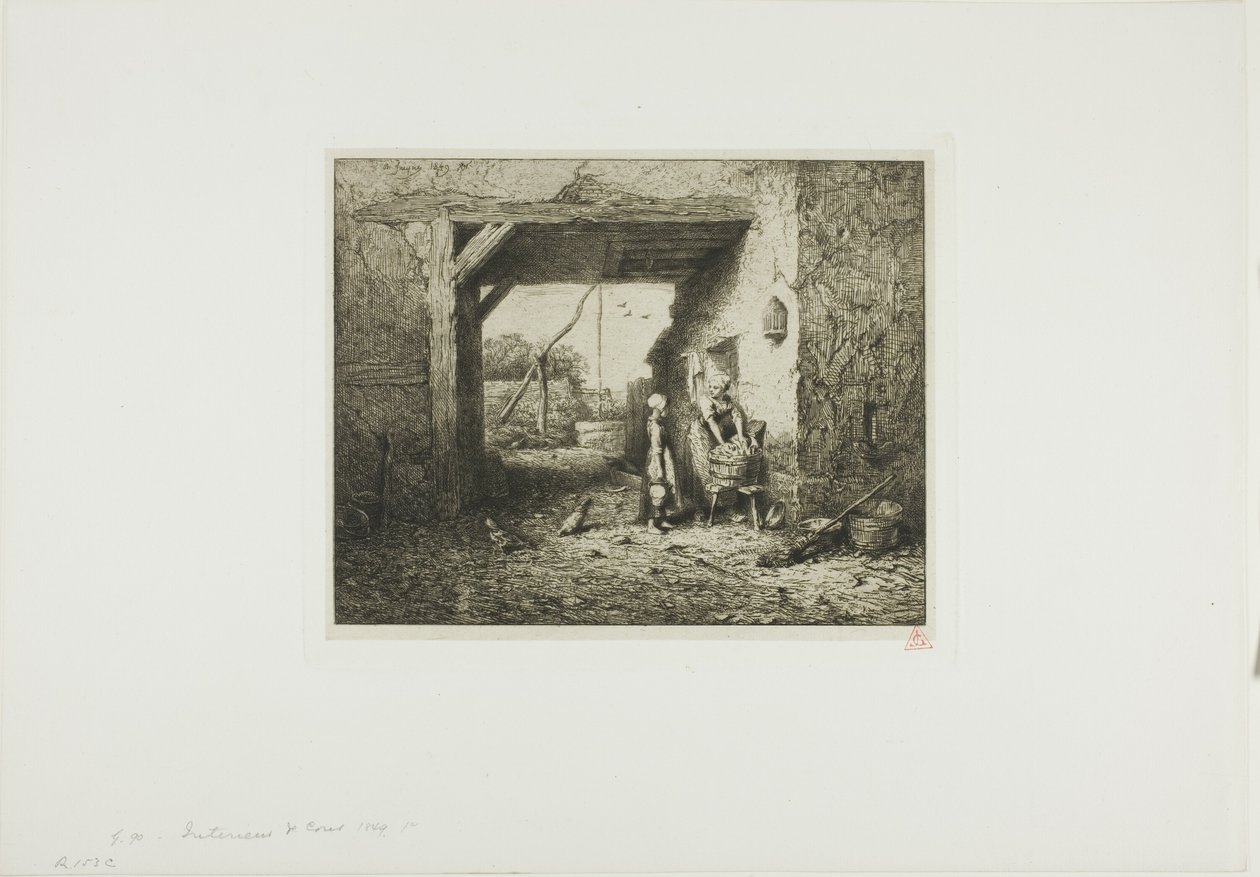 Pátio Interior de Charles Emile Jacque