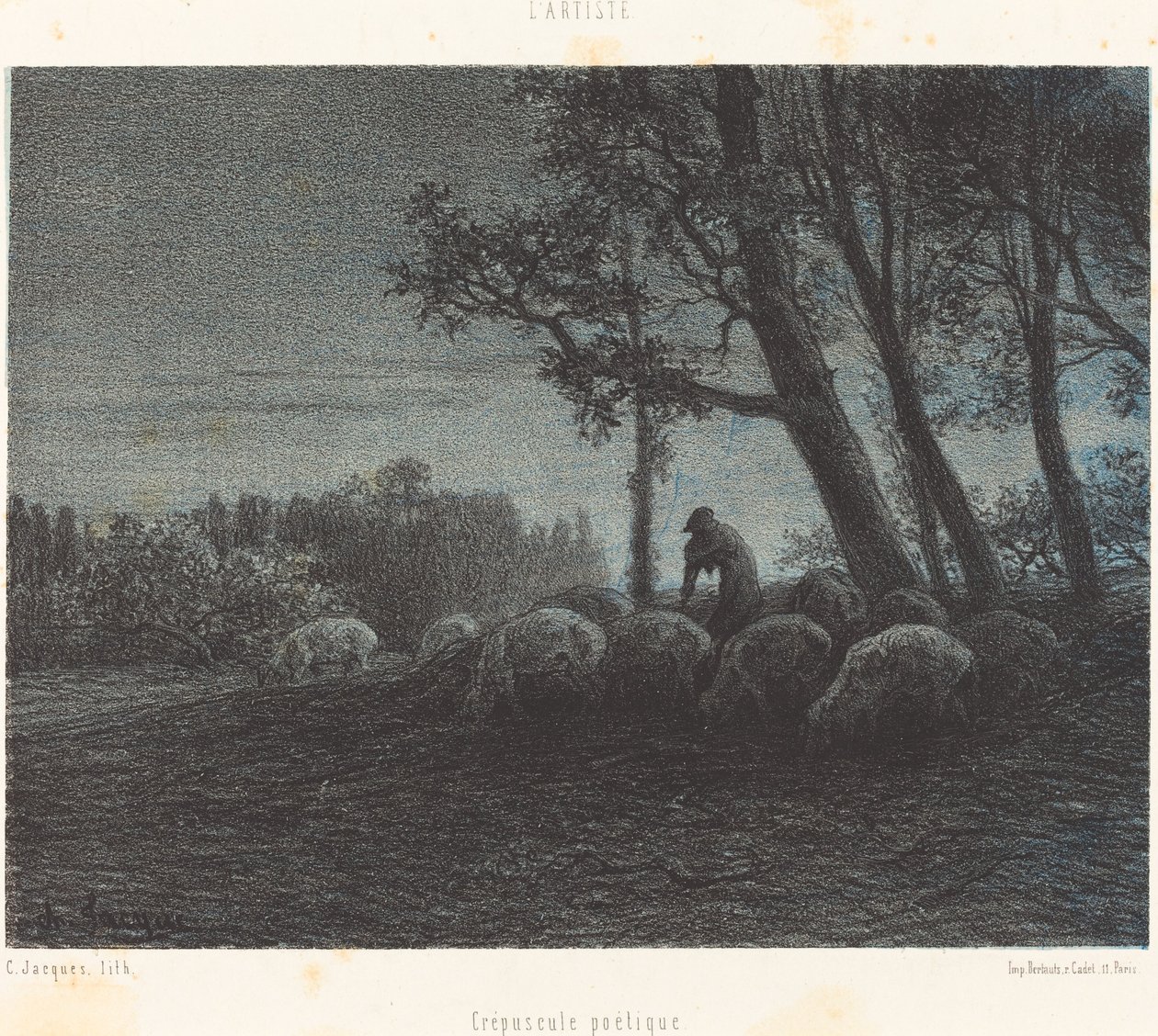 Crepúsculo Poético de Charles Emile Jacque