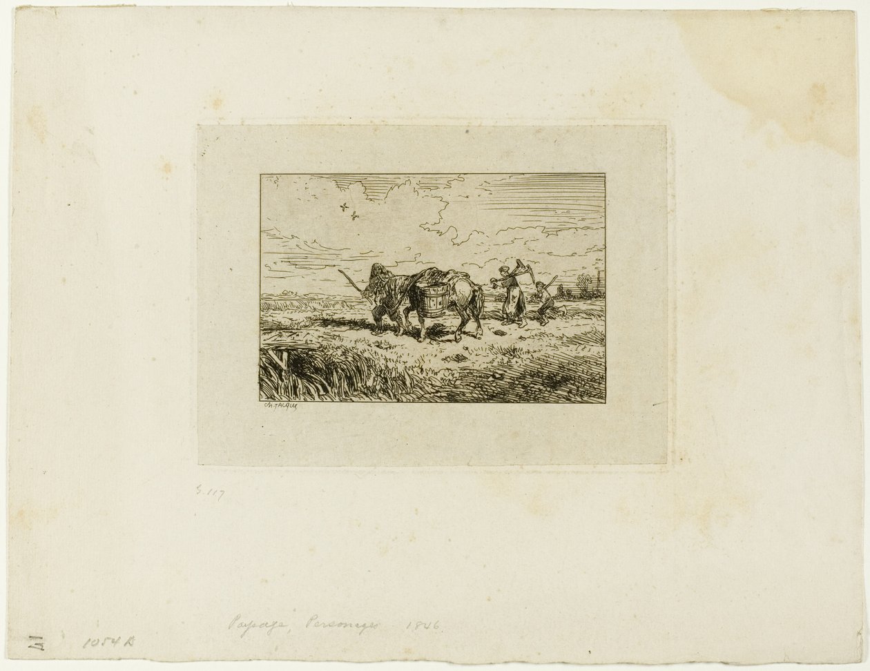 Atravessando a ponte de Charles Emile Jacque