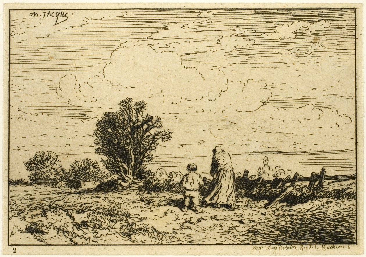 Atravessando o Prado de Charles Emile Jacque