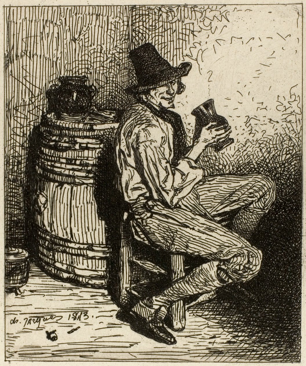 Bebedora de Charles Emile Jacque