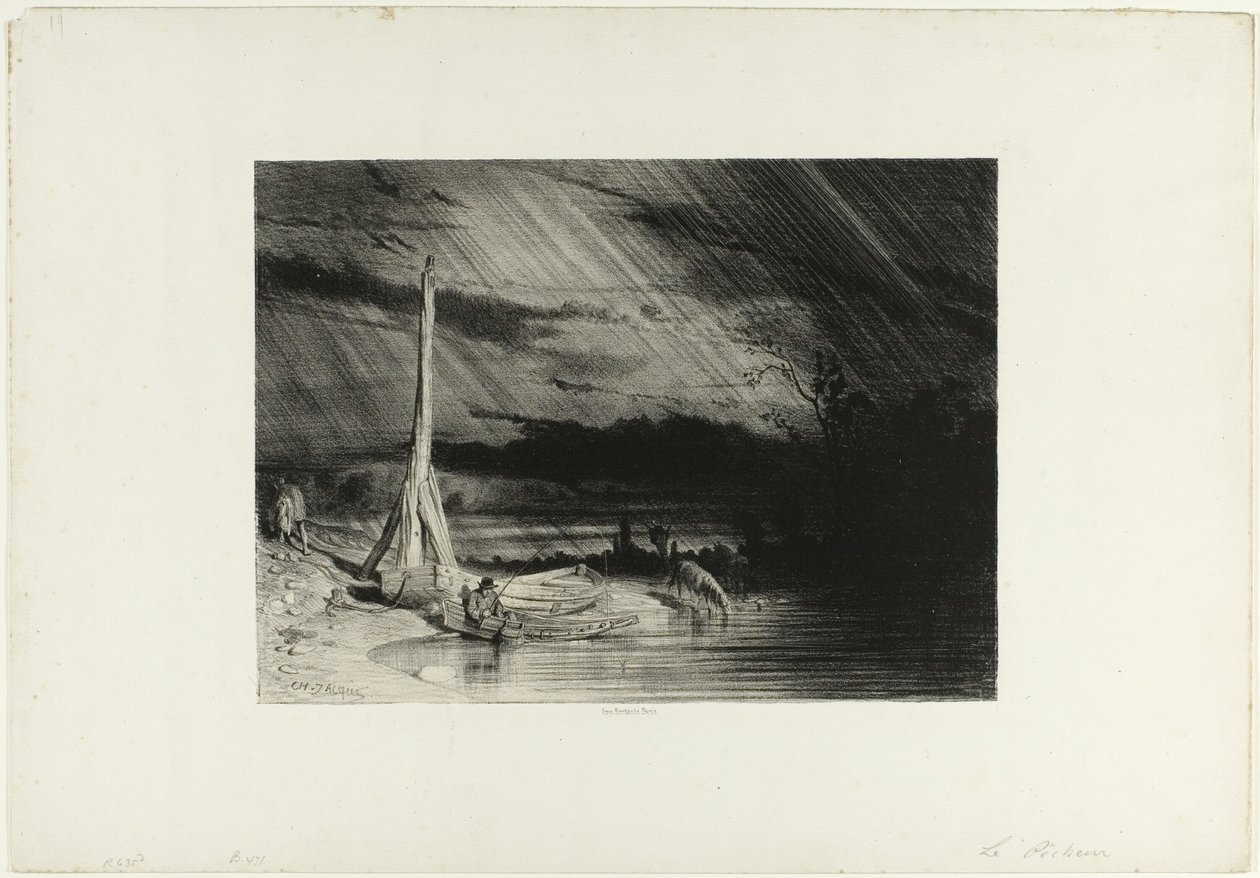 Pescador de Charles Emile Jacque