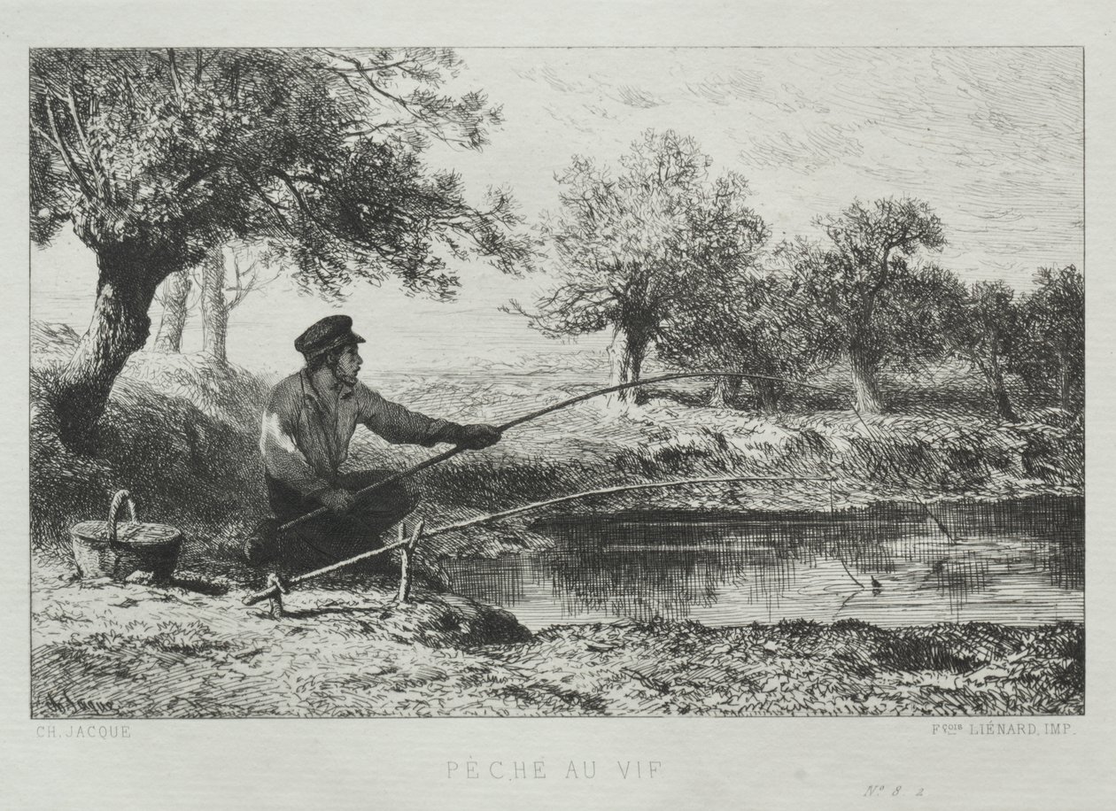 pescaria de Charles Emile Jacque