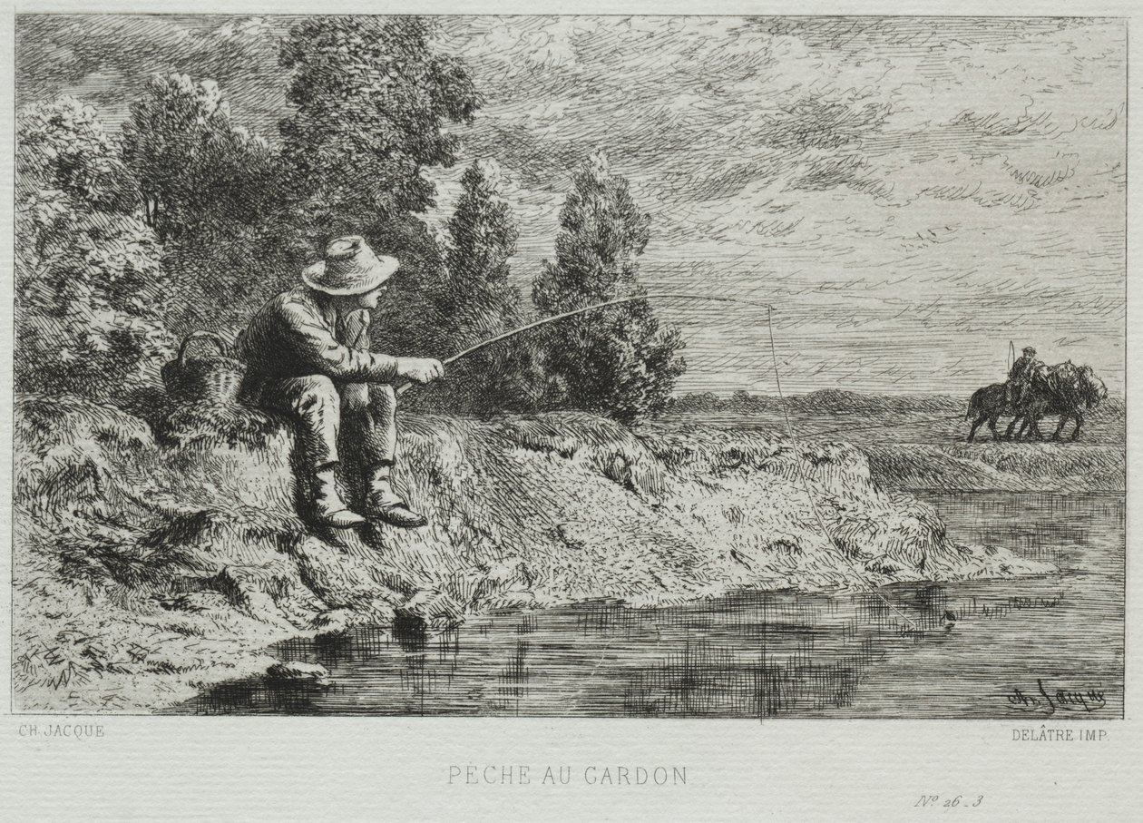Pescaria. de Charles Emile Jacque