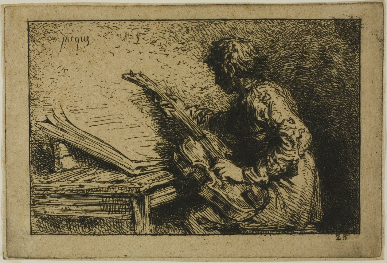 Guitarrista de Charles Emile Jacque